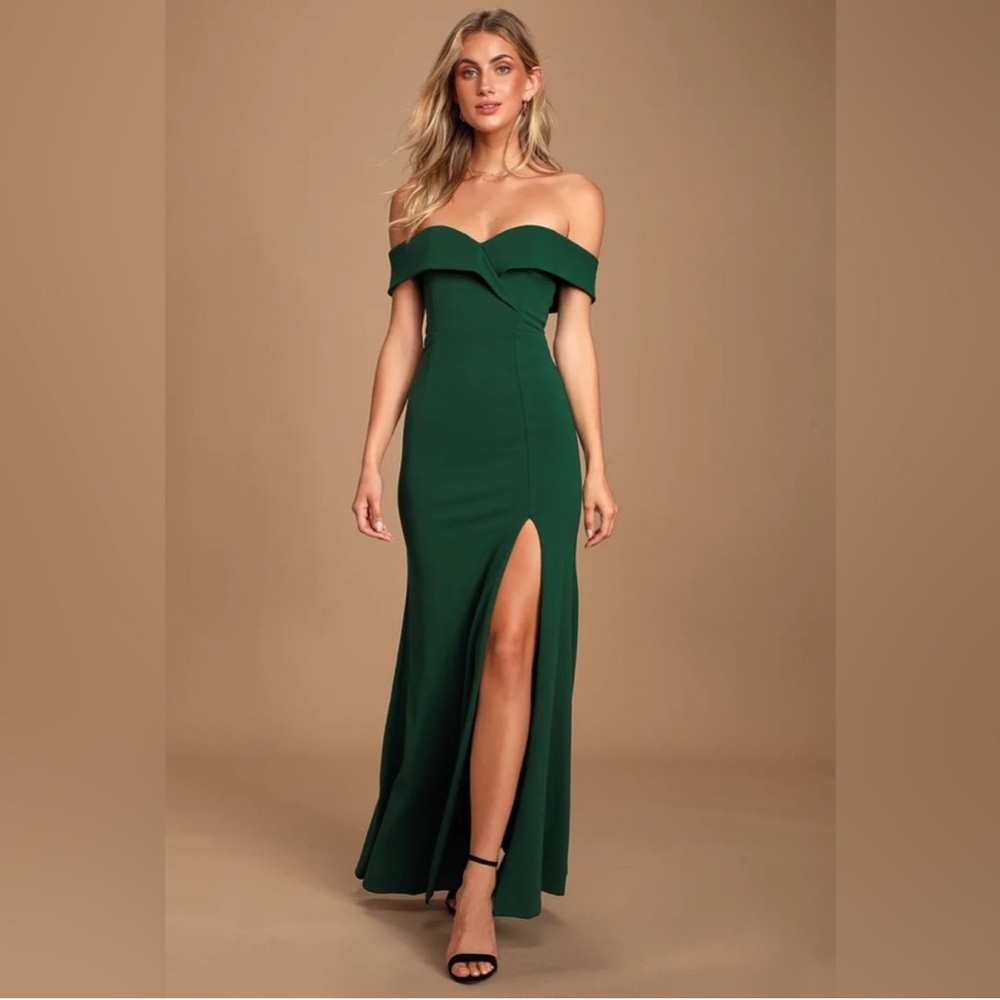 Lulu’s Song of Love Off the Shoulder Maxi Dress